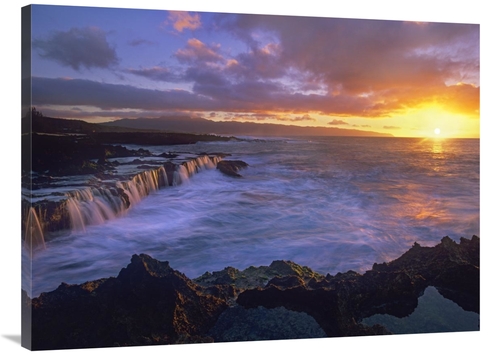Global Gallery GCS-396049-3040-142 30 x 40 in. Sunset at Sharks Cove&#