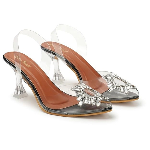 Retro Walk Fashionable Heels for Girls and Women  (Size-UK-8)