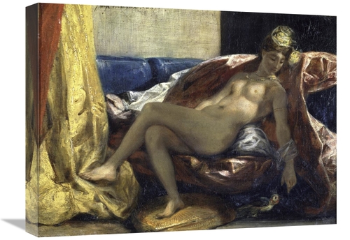 Global Gallery GCS-277381-22-142 22 in. Woman Caressing a Parrot Art P