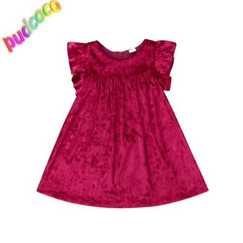 Toddler Kids Baby Girls Velvet Ruffles Tutu