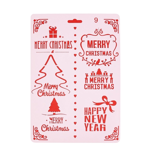 DIY Xmas Painting Template Photo Album Wall Decor