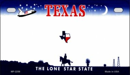 Smart Blonde MP-2258 7 x 4 in. Texas State Background Blank Novelty Me