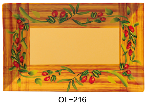 Yanco OL-216 Olive Rectangular Plate