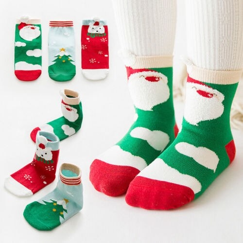 Brand New Lovely 3Pairs Christmas Children's