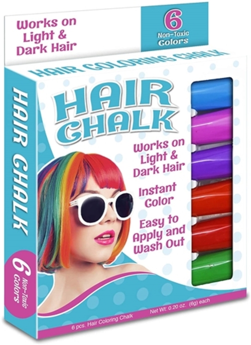 The Pencil Grip TPG682 Hair Stix Hair Chalk 6 Colors Solid Paint