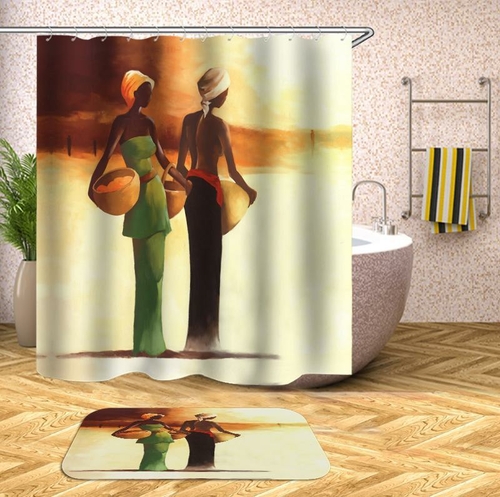 African Ladies Shower Curtain