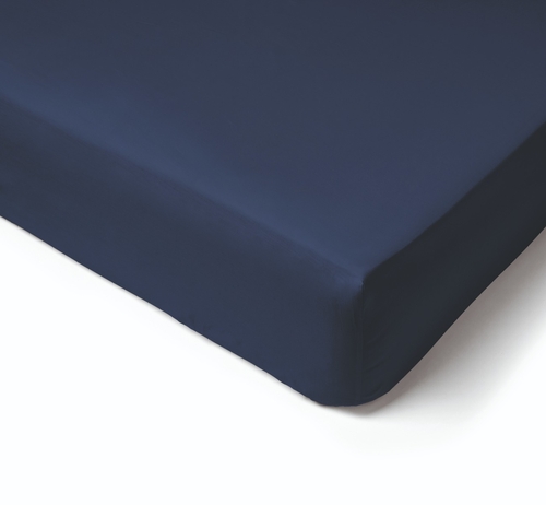 Fitted sheet Percale cap 30cm 180x200 marine