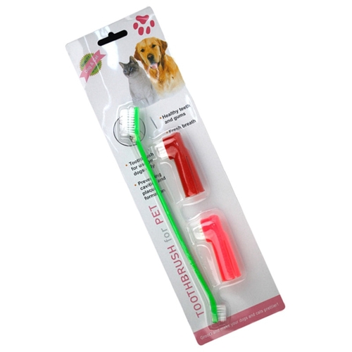 Main 3Pcs/set Pet Finger Toothbrush Dog Brush Breath image