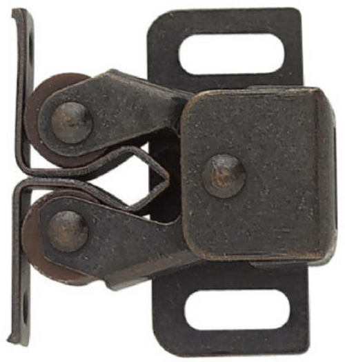 C08820V-STB-P2 1.25 in. Statuary Bronze, Double Roller Catch With 