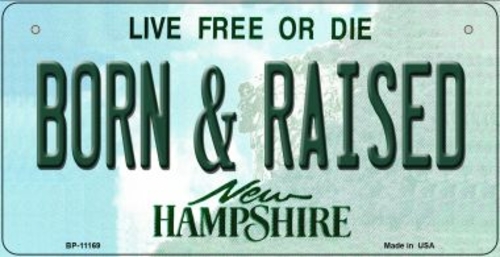 Smart Blonde BP-11169 3 x 6 in. Born & Raised New Hampshire Novelty Me