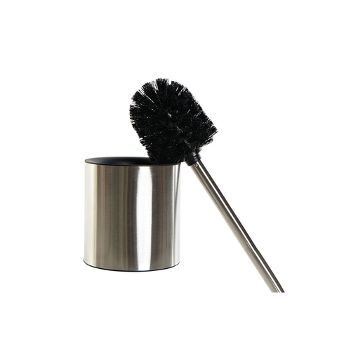 Toilet Brush DKD Home Decor 10,5 x 10,5 x 37 cm Silver Steel Plastic