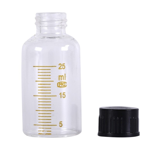 25ml Graduated Round Glass Reagent Bottle Screw On