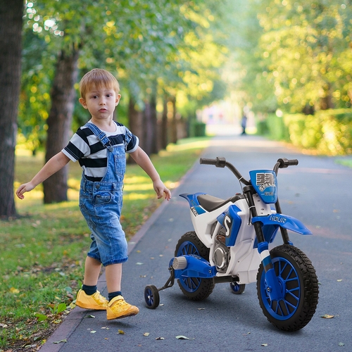 Aosom Kids Dirt Bike Battery-Powered Ride-On Electric Motorcycle with