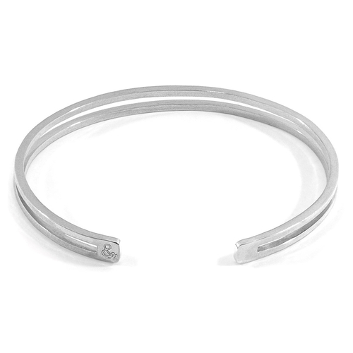 Brady Outline Midi Geometric Silver Bangle