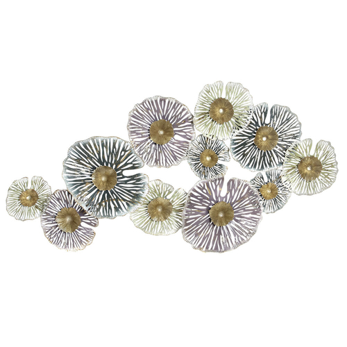 Wall Decoration DKD Home Decor Green Golden Light Pink Modern 132 x 11