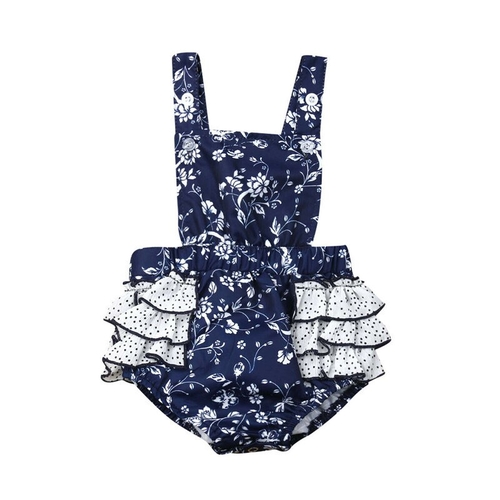 Newborn Baby Girls Floral Romper Bodysuit Jumpsuit