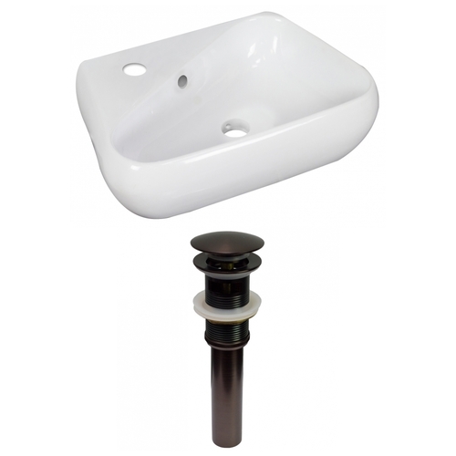 American Imaginations AI-31309 17.5 in. Wall Mount White Vessel Set fo