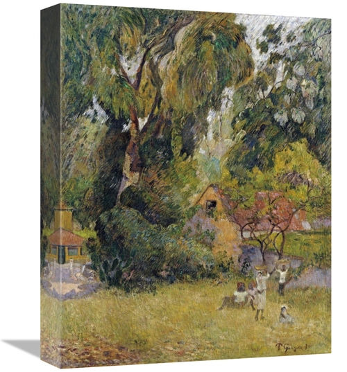 Global Gallery GCS-266365-16-142 16 in. Huts Under the Trees Art Print