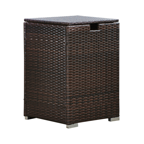 Teamson Home Brown Rattan Gas Bottle Storage Unit