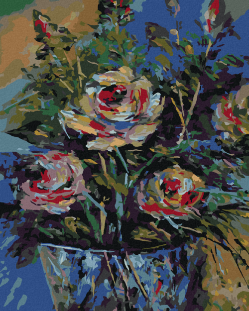 Paint by Numbers - ROSES IN A BUCKET