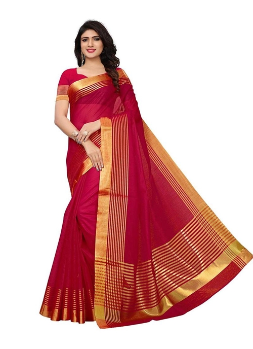 Maroon Color Manipuri Cotton  Saree