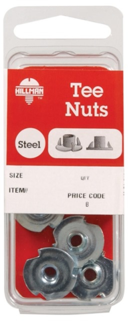 Hillman 6266 No.20 Steel Teenut  0.25 in. - pack of 10