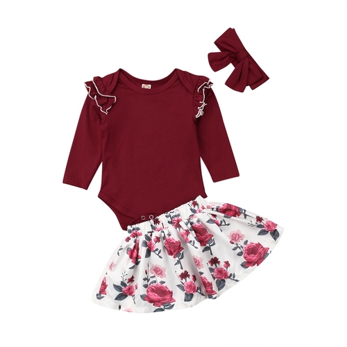 Infant Kids Baby Girls Autumn Cute 3PCS Sets