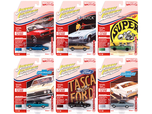 Muscle Cars USA 2021 Set A of 6 Cars Release 1 1/64 Diecast Model Cars