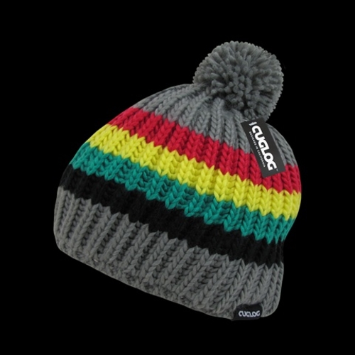 Decky K028-GRYBLK Mont Ventoux Beanie - Grey & Black