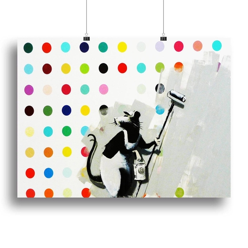 Banksy LSD Damien Hirst Canvas Print or Poster