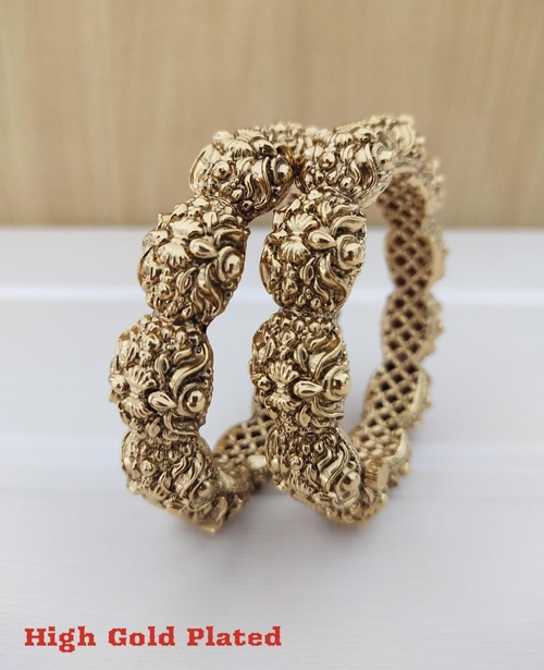 Womern High Gold Plated Copper Brass Bangle