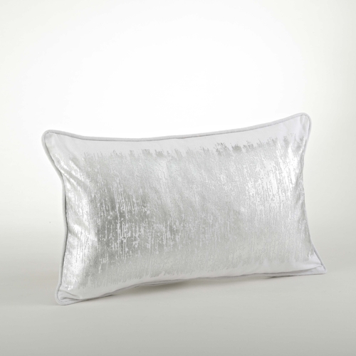 SARO 700.S1220B 12 x 20 in. Rectangular Metallic Banded Design Pillow 