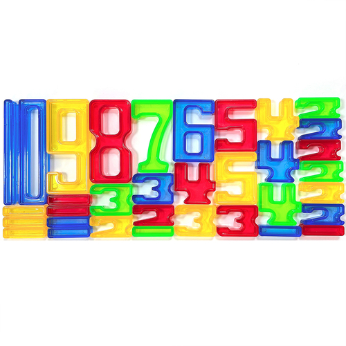 Zummy140-Piece Set of Transparent Number Tiles 