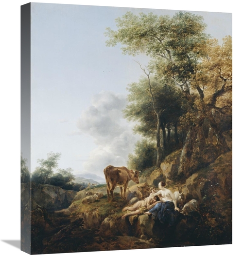 Global Gallery GCS-460001-22-142 22 in. Landscape with A Nymph & A Sat