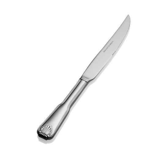 Bon Chef S2015 9.48 in. Shell Euro Solid Handle Steak Knife, Pack 