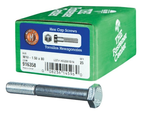 Hillman 916358 M10 x 80 mm Metric Grade 8.8 Fine Hex Cap Screws