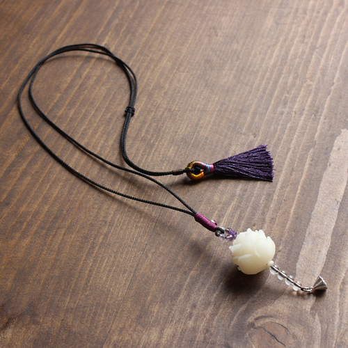 Handcarved Natural White Bodhi Seed