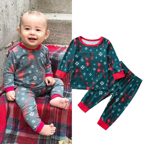 Pudcoco Autumn Christmas Newborn Kids Baby Boys