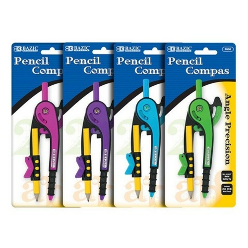 Bazic 2806 Scale-Arm Compass w/ #2 Wood Pencil Box of 24