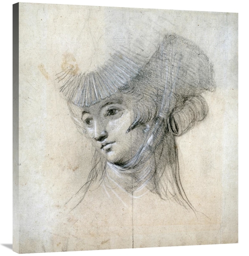 Global Gallery GCS-266350-36-142 36 in. Portrait Study of a Woman Art 