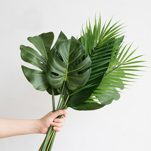 One Piece monstera artificial plants plastic tropical palm tree leaves