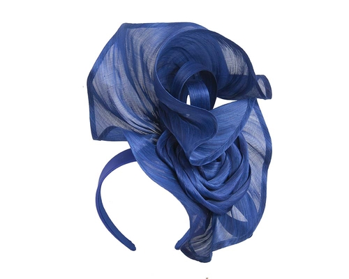 Twisted royal blue designers fascinator