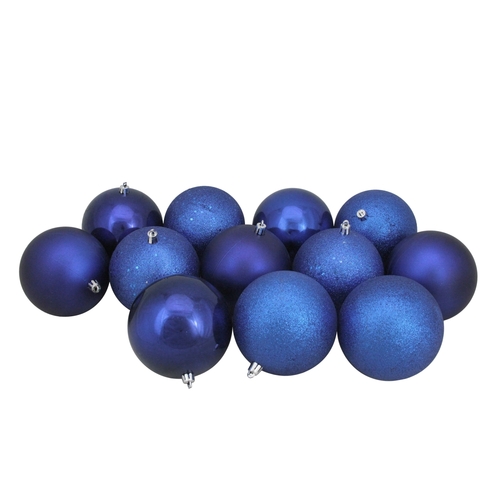 Northlight 32911633 4 in. Royal Blue Shatterproof Christmas Ball Ornam