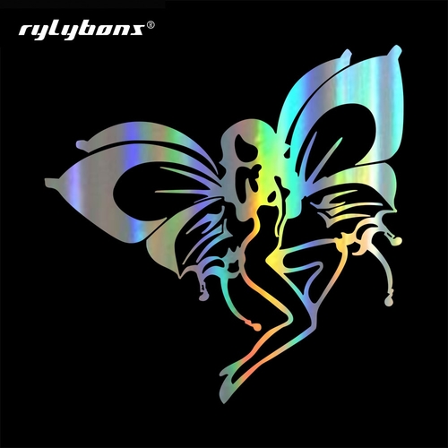 Rylybons 15CM*15CM Car Stickers Butterfly Elf