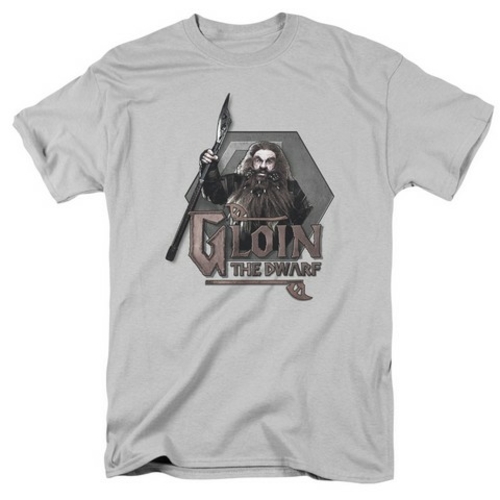 Trevco The Hobbit-Gloin Short Sleeve Adult 18-1 Tee, Silver - 3X