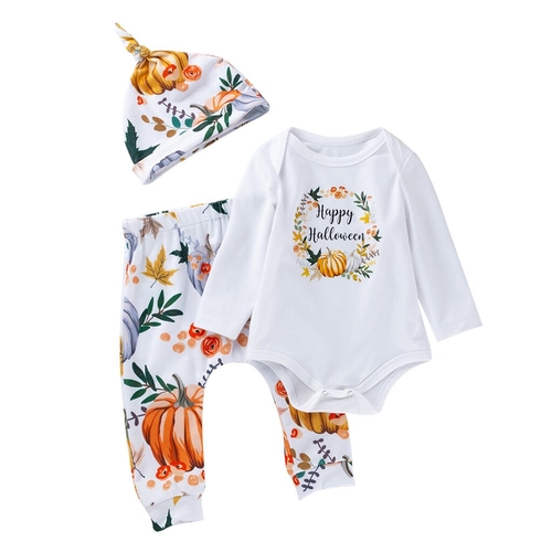 3pcs Baby Boys Clothes Toddler Kid White Halloween