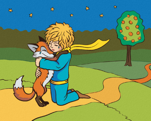 Paint by Numbers - THE LITTLE PRINCE HUGS THE FOX