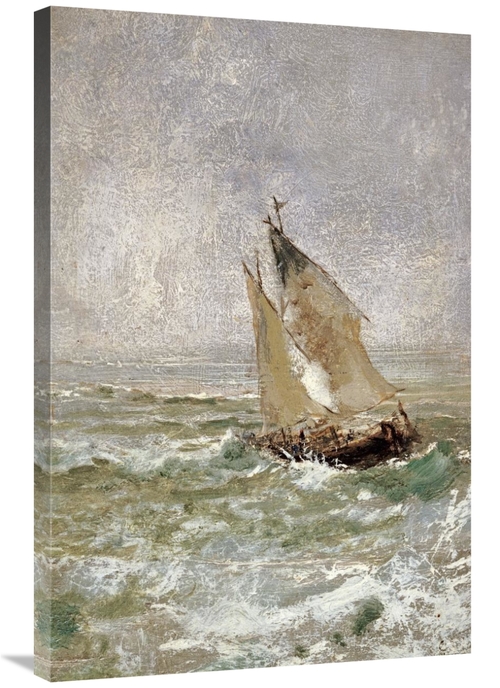 Global Gallery GCS-267699-36-142 36 in. A Sailing Boat in a Choppy Sea