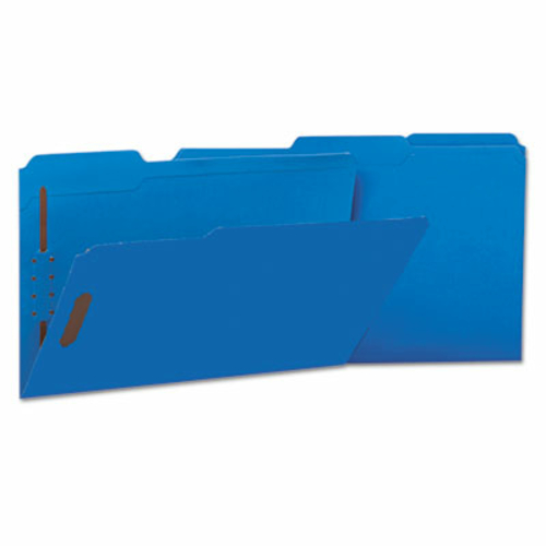 Universal 13525 Manila Folders- 2 Fasteners- .33 Tab- Legal- Blue- 50-