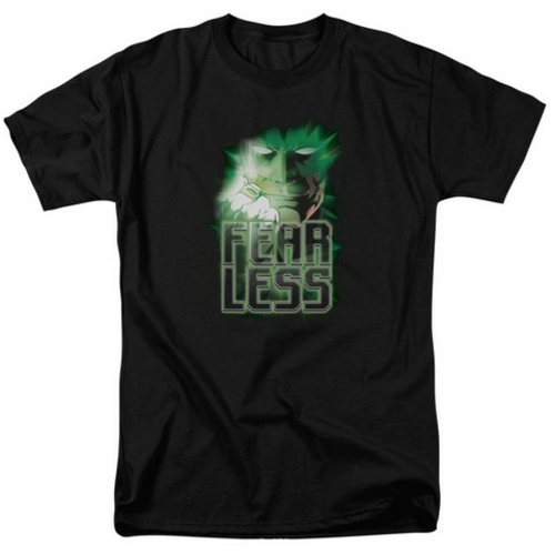 Trevco Green Lantern-Fearless Short Sleeve Adult 18-1 Tee, Black -